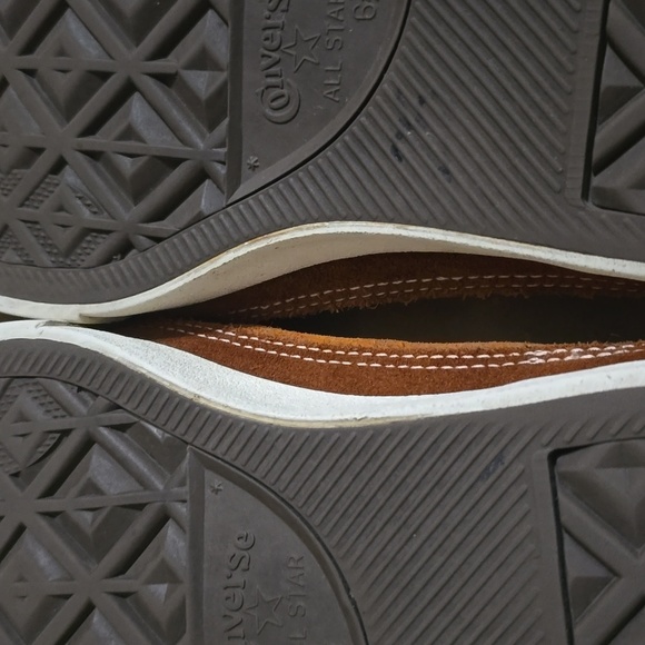 Converse High-Top Sneakers Burnt Orange Leather Unisex  Womens 8, Men's 6.5 - Picture 9 of 10